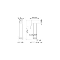 Гигиеническая лейка с фиксатором WasserKRAFT A213