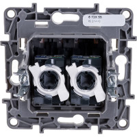 Розетка Legrand компьютерная двойная RJ45 категория 5e UTP Legrand Etika белый 672255