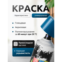 Акриловая универсальная эмаль REF синий 520 мл 0021