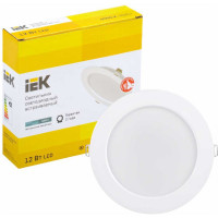 Светильник IEK ДВО 1613, LED, белый, круг, 12Вт, 4000К, IP20 LDVO0-1613-12-4000-K01