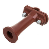 Держатель круглого проводника EZETEK 6-10мм коричневый, высота 59мм, пластик 91103