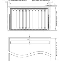 Выдвижная вешалка для брюк Mebax 700-420 664х420х56, коричневый 00-00001133