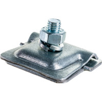 Держатель круглого проводника EZETEK 6-10мм для фальца 0.7-3мм, оцинковка 91092