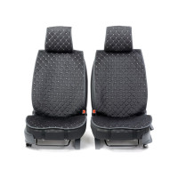 Накидки на передние сиденья CarPerformance, 2 шт. материал алькантара CUS-1012 BK/GY