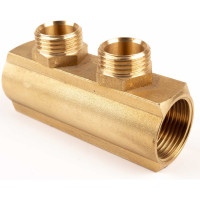 Коллектор ДТРД ВР 3/4 на 2 выхода НР 1/2 межосевое 35 мм 410318