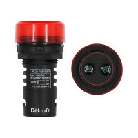 Лампа коммутационная DEKraft ЛК-22, IP54, красная 25003DEK