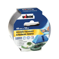 Хозяйственная клейкая лента UNIBOB 48 мм х 10 м серая 211746