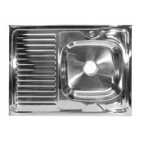 Мойка mixline 60х80х16 см, 0.6, правый выпуск 3 1/2, с сифоном 528017