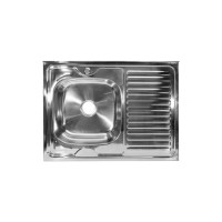 Мойка mixline 60х80х16 см, 0.6, левый выпуск 3 1/2, с сифоном 528016