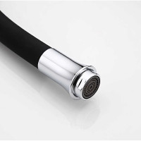 Смеситель для кухни FRAP 35к F4042 гибкий излив, гайка, боковая, черный 537596