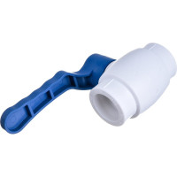 Кран шаровой Blue Ocean (шар - пластик ABS) рычаг полипропиленовый для ХВС - 32 PPRF/BV/PPR/CW(W)-32