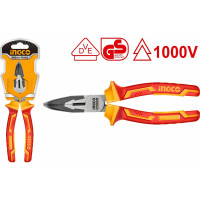 Диэлектрические изогнутые длинногубцы INGCO 200 мм INDUSTRIAL HIBNP28208