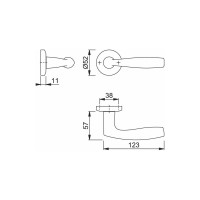 Дверная ручка Hoppe M1515/23K Vitoria F41-R сатинированный хром-Resista 65877