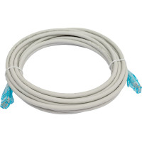 Патч-корд Hyperline PC-LPM-UTP-RJ45-RJ45-C6-5M-LSZH-GY U/UTP, Cat.6 100% Fluke Component 41841