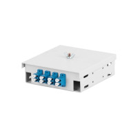 Настенный оптический кросс NIKOMAX, укомплектованный на 8 портов LC/UPC, SM 9/125 OS2, NMF-WP08LCUS2-OP-ES-GY