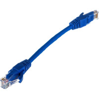 Шнур NIKOMAX, U/UTP 4 пары, Кат.5e, 7х0,205мм, синий, 0,15м NMC-PC4UD55B-001-C-BL