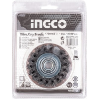 Щетка проволочная чашечная витая (75х0.5 мм; М14) INGCO WB20751