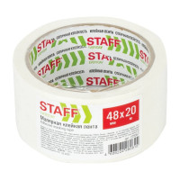 Клейкая лента STAFF малярная, креппированная, 48 мм x 20 м 229057