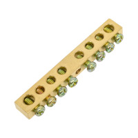 Шина нулевая Dekraft ШН101 (8 отверстий, сечение 6х9 мм, 100 А) 32001DEK