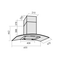 Кухонная вытяжка MBS RUTA 160 GLASS 4333