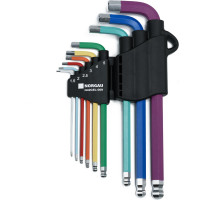 Набор шестигранников NORGAU COLOUR удлиненные, 9 шт N42CEL-009 061001809