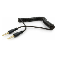 Аудио кабель Cablexpert спиральный Jack 3.5(M)/Jack 3.5(M), 3pin, 1.8 м, черный, пакет CCA-405-6