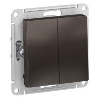 2-клавишный переключатель Systeme Electric AtlasDesign Мокко сх.6, 10АХ ATN000665