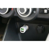 Автомобильный адаптер Carline 2хUSB, 1/2.1 А, в прикуриватель, 12/24 В, белый ch-2uw