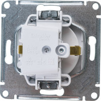 Розетка Systeme Electric AtlasDesign Жемчуг с заземлением со шторками с крышкой, 16А, IP20 ATN000446