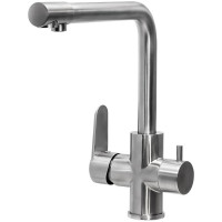 Смеситель для кухни Профсан ПСМ нержавеющая сталь AISI-304, с подключением фильтра, тип См-МОЦБА PSM-300-22