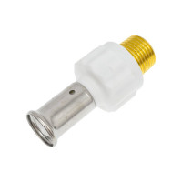 Муфта HENCO НР, ПВДФ пресс , белая, 16x1/2" 17PKW-1604