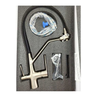 Смеситель для кухни OUTE сатин с черным изливом T603BL-2