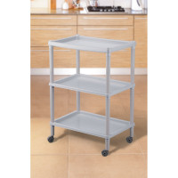 Этажерка Бытпласт Флавия 3 полки, 420х290х610 мм, светло-серый 431241030