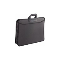 Портфель INFORMAT А3, черный, пластик, 900 мкм, 2 ручки, 4 отделения, на молнии PR3-ZO4-K