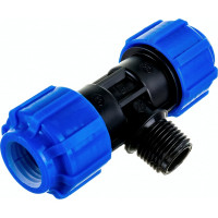 Тройник с наружной резьбой Политэк 20х1/2х20 ТПК-АКВА 51201220