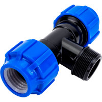 Тройник с наружной резьбой Политэк 40х1 1/2х40 ТПК-АКВА 51411240