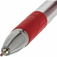 Ручка 12 шт в упаковке BRAUBERG шариковая масляная с грипом Max-Oil КРАСНАЯ игольч.узел 07мм линия 035мм  142143
