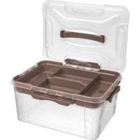 Универсальный ящик Econova Grand Box с замками и вставкой- органайзером, 15,3 л 433224414