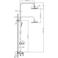 Смеситель для ванны и душа Lemark Tropic LM7002BL