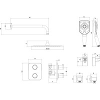 Смеситель для душа Lemark Yeti, встраиваемый LM7849С LM7849C