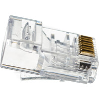 Коннектор VCOM RJ-45, 8P8C, для UTP кабеля, 6 категория, упаковка 100 штук NM006-1/100