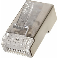 Коннектор VCOM RJ45, 8P8C, для FTP кабеля, 5 категория экранированный, 20 штук, VNA2230-1/20