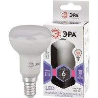 Светодиодная лампа ЭРА LED R50-6W-860-E14 рефлектор, 6 Вт, холодная, E14, 10/100/3600 Б0048023