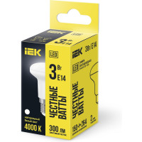 Лампа IEK LED R39 рефлектор 3вт 230В 4000К E14 LLE-R39-3-230-40-E14