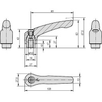 Зажимной рычаг KIPP K0122.4121