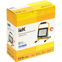 Переносной светодиодный прожектор IEK LED СДО 06-50П, 6500К, IP65, черный LPDO603-050-65-K02