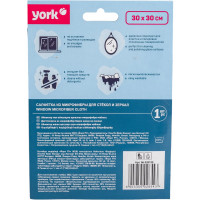 Салфетка из микрофибры YORK для окон 026150