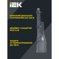Консольный светодиодный светильник IEK LED ДКУ, 1002-30Д, 5000К, IP65, серый LDKU0-1002-030-5000-K03