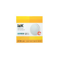 Светодиодный светильник IEK LED ДПО 4004, 18вт, 4000k, белый, круг
