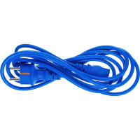 Шнур питания LANMASTER C13-Schuko, 3х0.75, 220В, 10А, синий, 3 метра LAN-PP13/SH-3.0-BL